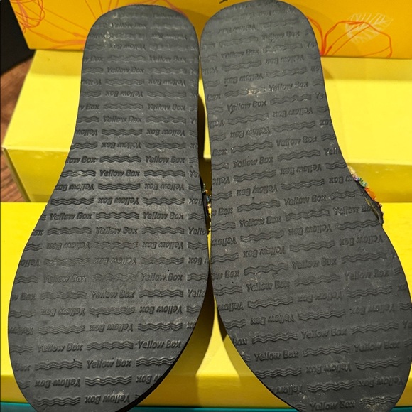 Yellow Box Women's Black Sandals with Colorful Sequins - Picture 5 of 5